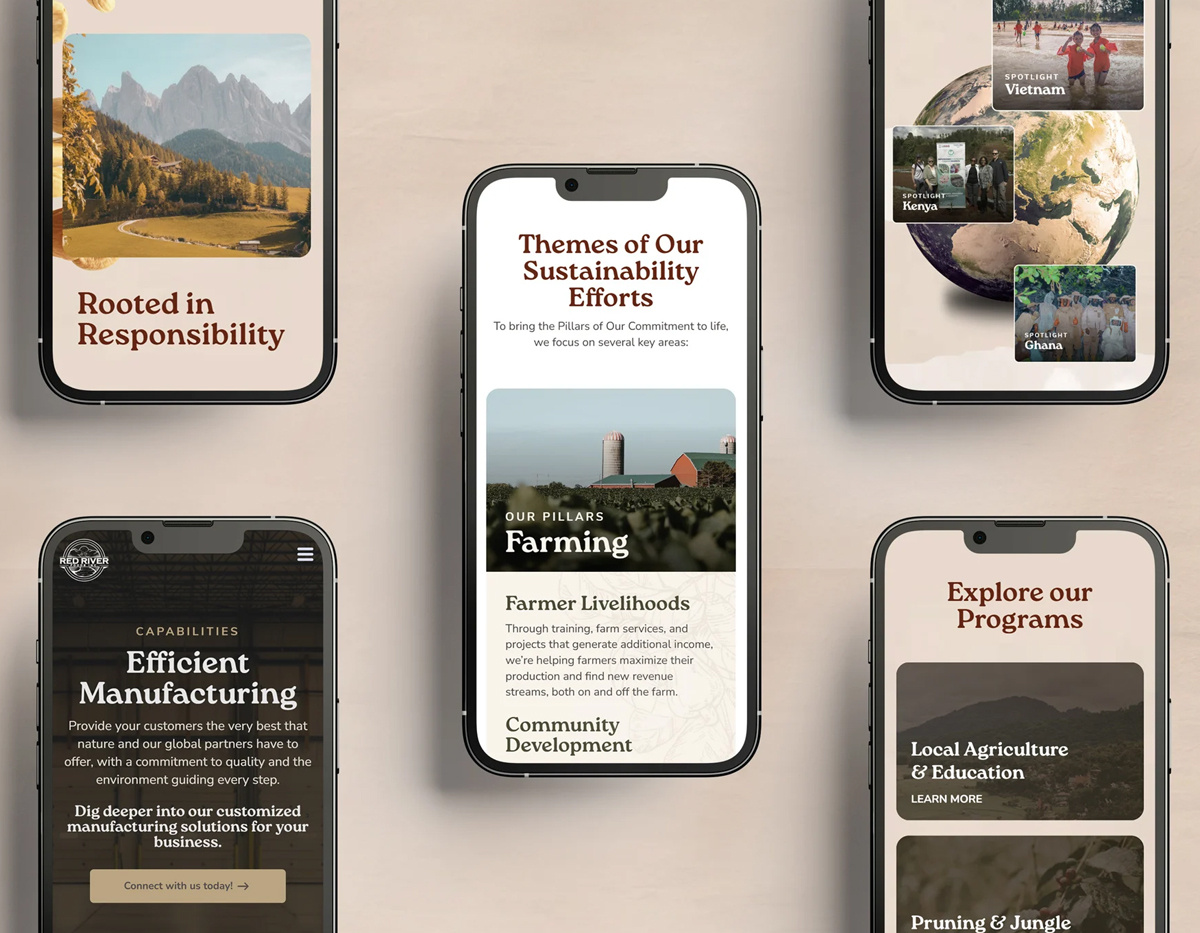 Pure Source Foods mockups on iphone